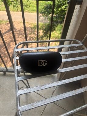 Dolce & Gabbana Black Eyewear Case with Silver DG Emblem